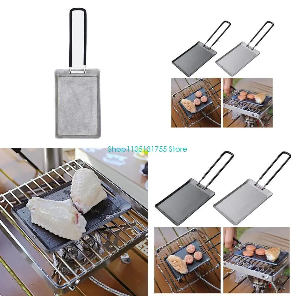 K0EF Teglie per barbecue portatili Teglie rettangolari piccole per viaggi, escursioni, campeggio