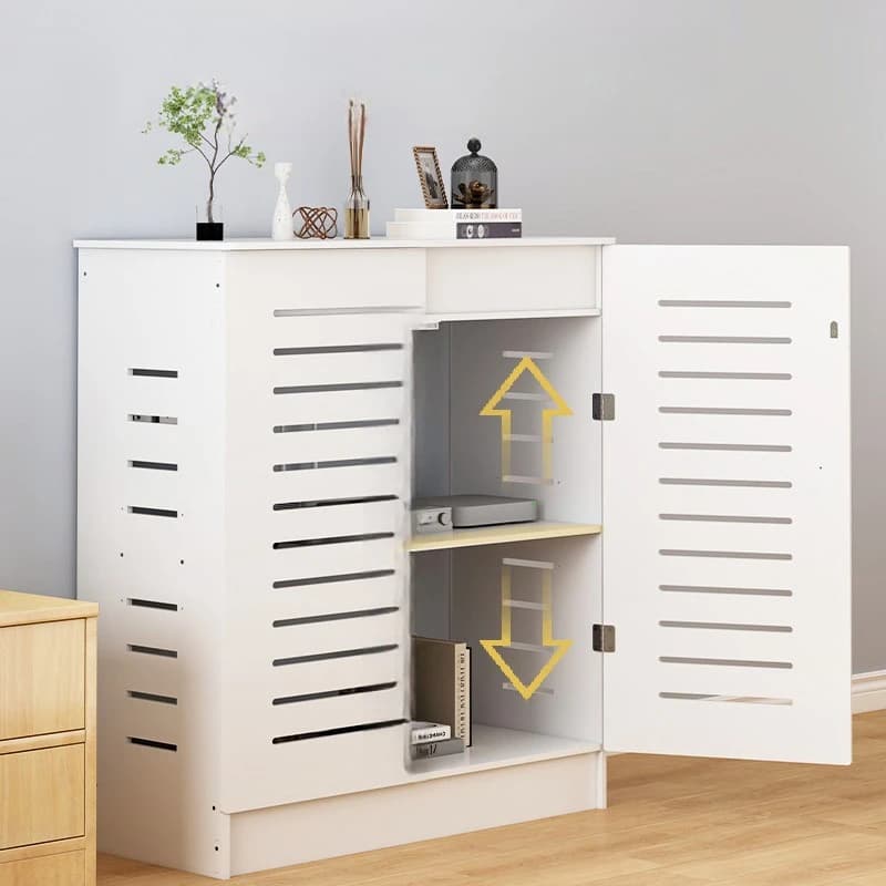 Armadietto portaoggetti per cavi intelligente Organizzatore per router WiFi Set-Top Box Cover Scaffale da parete ventilato per la gestione dei supporti del soggiorno
