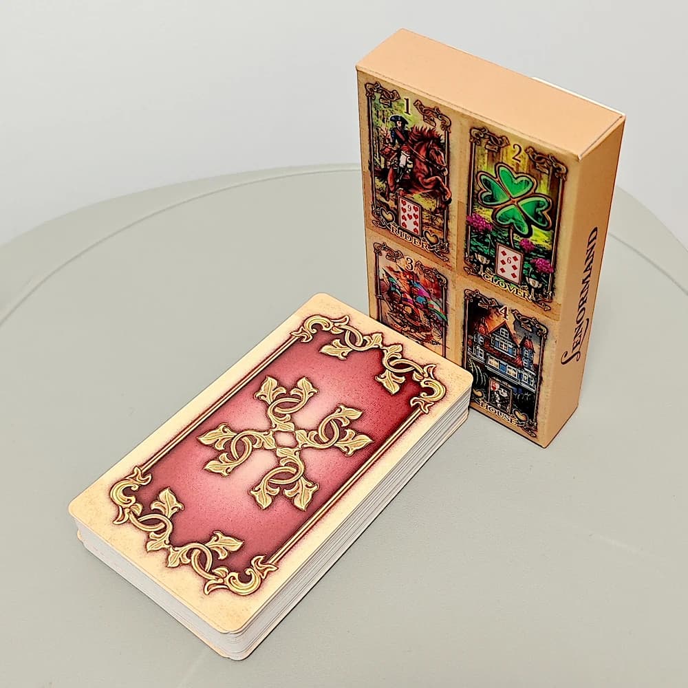 Mazzo Lenormand brillante che scoppia con colori e dettagli squisiti 47 carte Lenormand da 10,3 x 6 cm