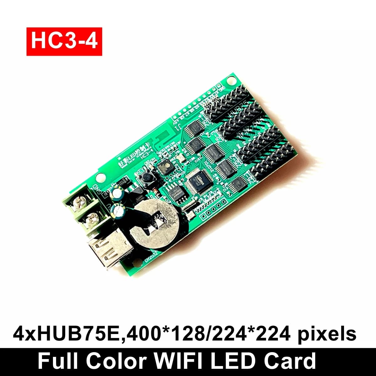 Scheda di controllo LED di animazione a colori WIFI asincrono HC3-4 da 2 pezzi Sostituisci HC-2