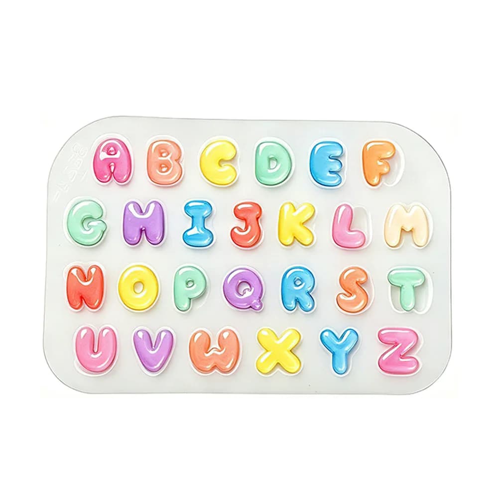 2Pcs Mini Letter Silicone Mold Cute Mini Alphabet A-Z Casting Kit DIY Candle Resin DIY Earring Necklace Pendant Jewelry Crafts