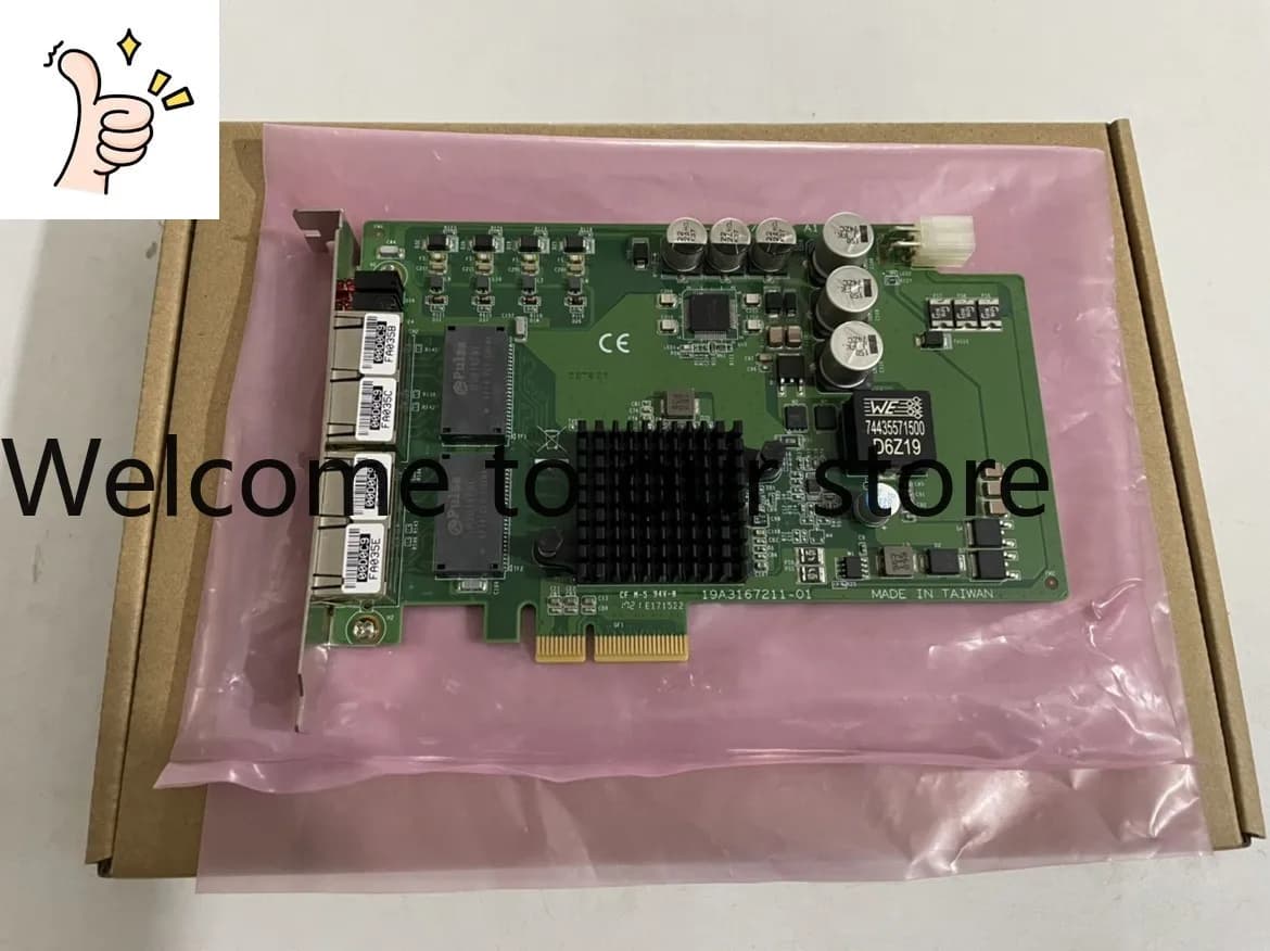 Scheda di acquisizione immagini Advantech a 4 porte, scheda di rete POE, PCIE-1672E PCIE-1674E, quasi nuova
