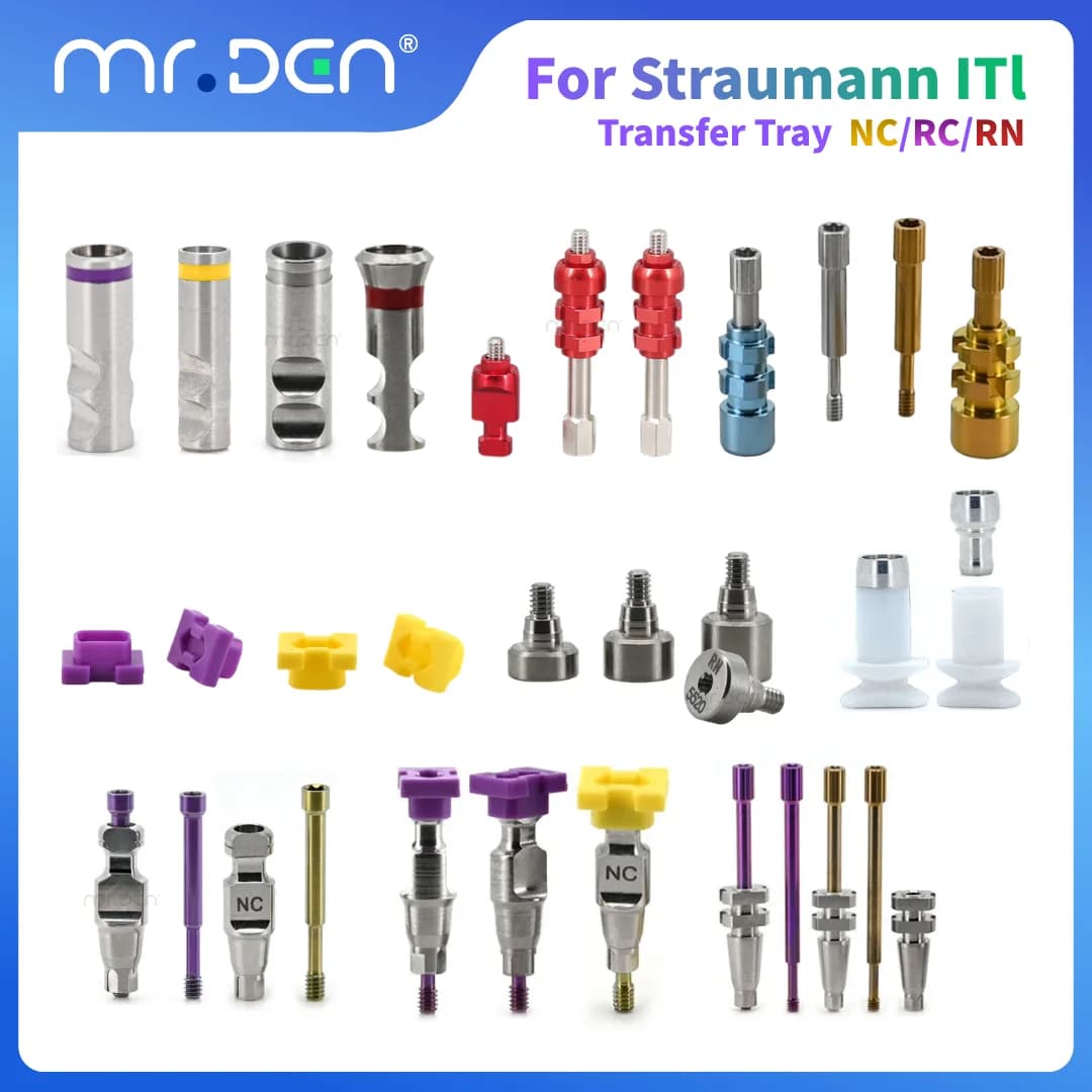 5Pcs Quality Titanium Alloy Dental Impression Transfer Coping For Straumann ITI Open Closed Tray RC NC RN Lab Material Analog