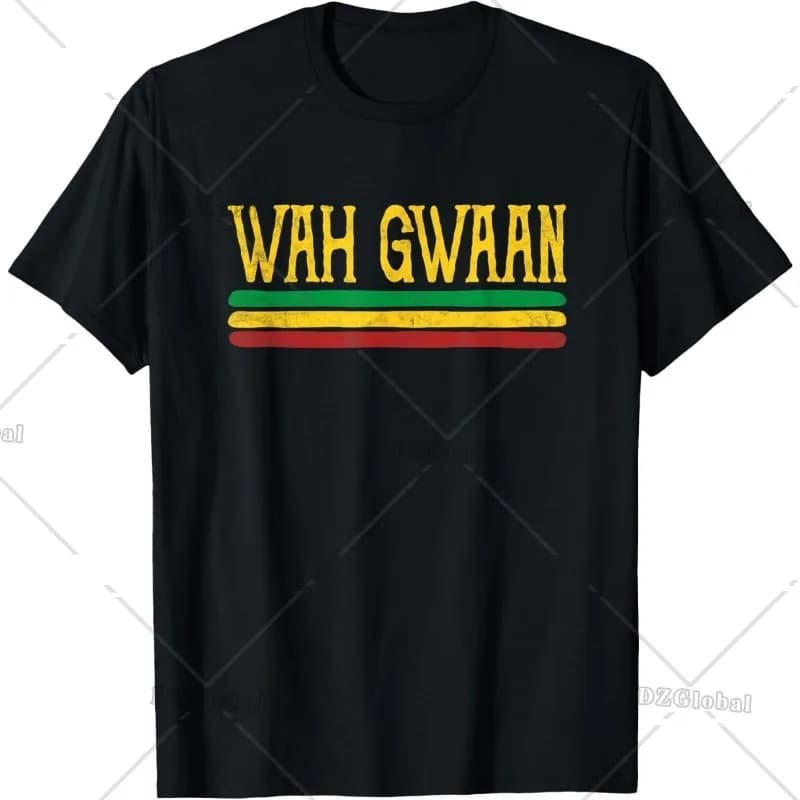 Funny Jamaica Jamaican Colors Rasta Reggae T-Shirt Unisex Cotton Casual T-Shirt Large T-shirt Streetwear