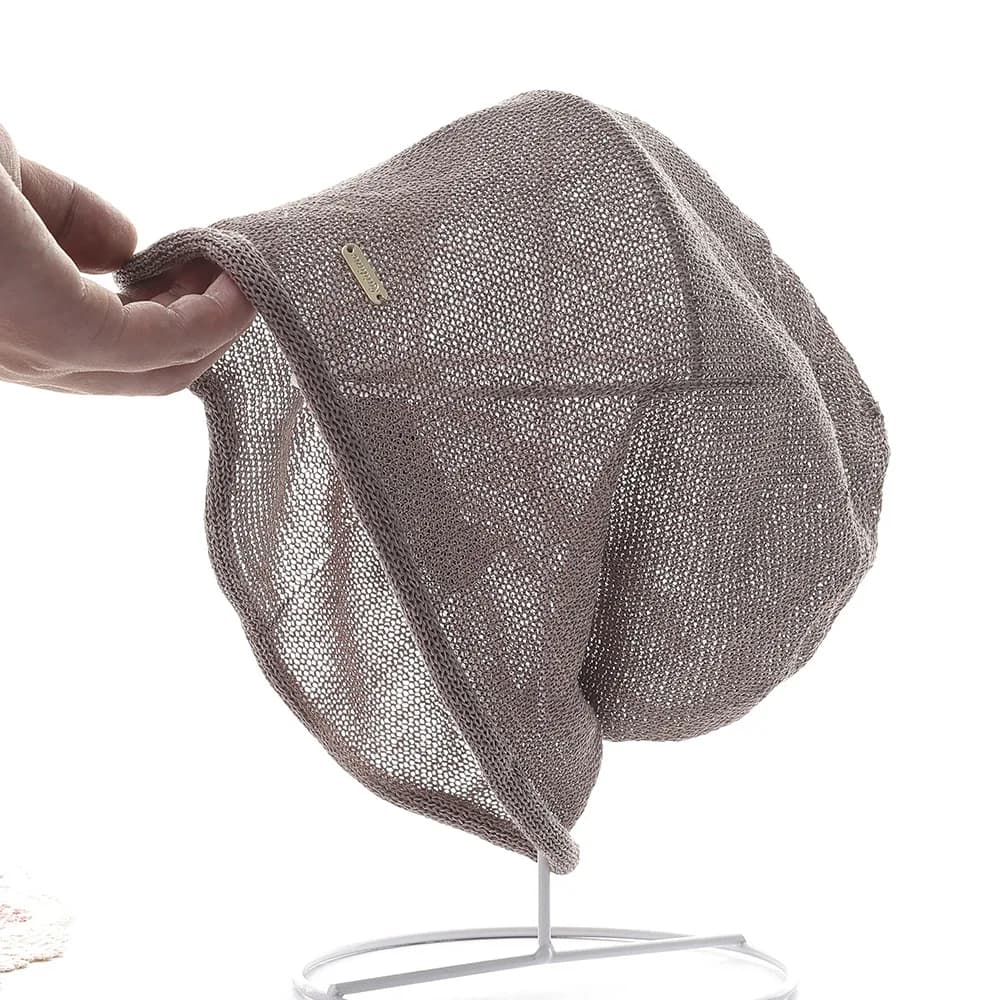 Women's Large Size Linen Hat Stretchy Breathable Wrap Scarf Cap Lightweight Loose Style Headwear for Outdoor and Casual Wear