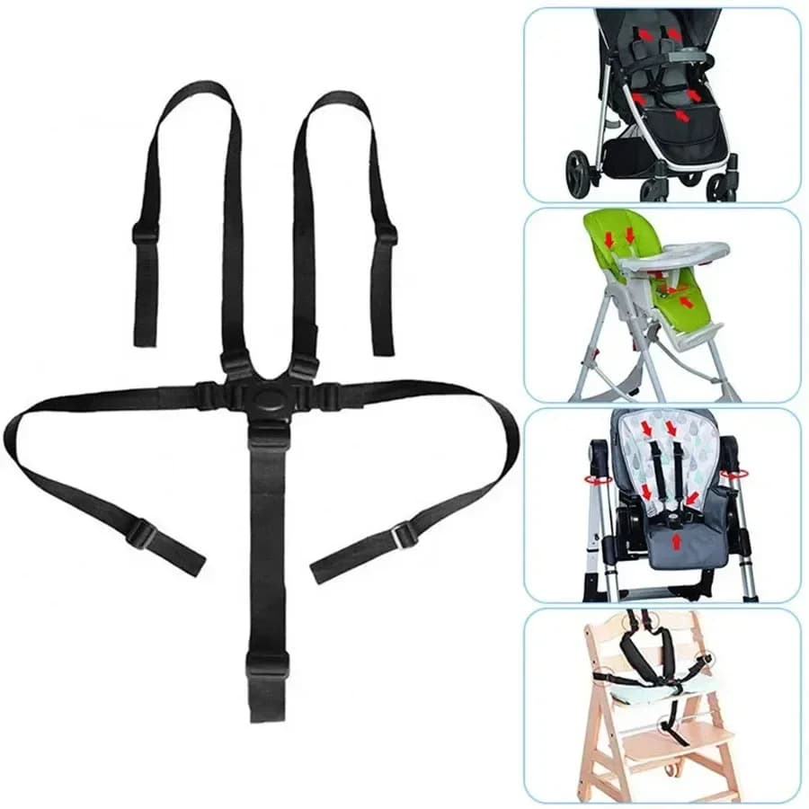 Cinture di sicurezza per bambini a cinque punti Protezione per bambini Cintura universale Sedile per il pranzo Auto per dormire Cinture fisse Accessori per passeggino