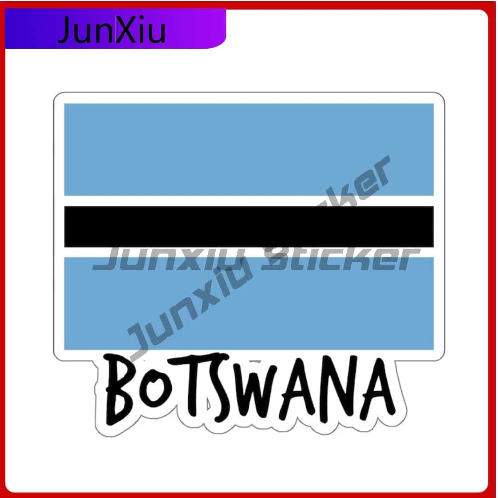 Adesivo orgoglio bandiera Botswana Adesivi da viaggio africani per finestrini auto Parabrezza Bagagli Kayak Suv Moto Laptop Decal Paraurti