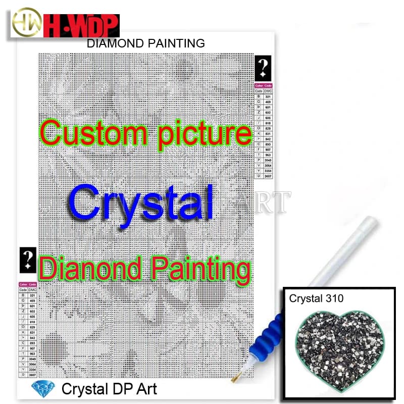 Kit Pittura Diamante Crystal Mystery, Immagine Personalizzata, Ricamo a Diamante Quadrato Completo, Punto Croce, Arte Diamante, Decorazione Casa