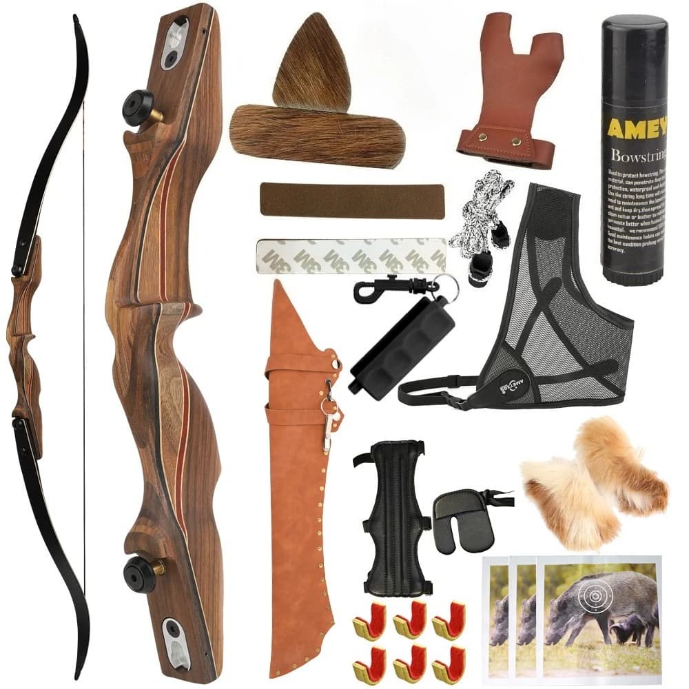 Tiro con l'arco 60 "ILF Arco ricurvo Set 50/60 libbre Takedown Caccia Arco Tiro al bersaglio Pratica per adulti Caccia