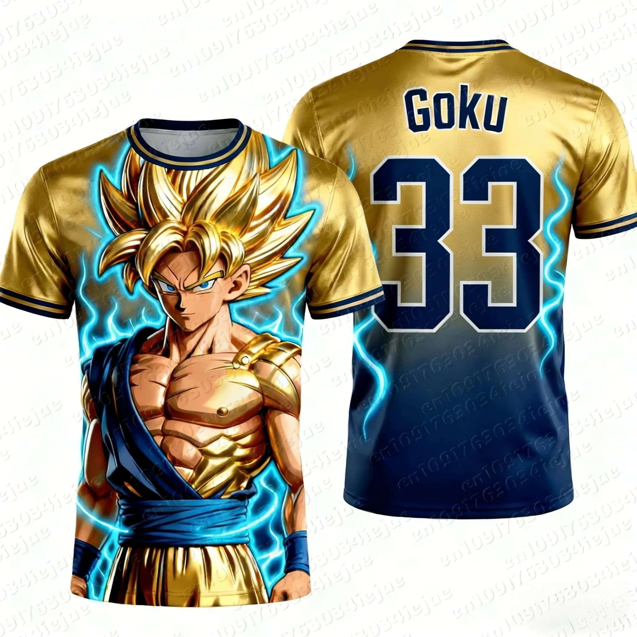 Nuova Maglia da Calcio 3D Stampata Dragon Ball Goku 2026 per Adulti e Bambini, T-Shirt Anime Unisex Y2k con Numeri dal 31 al 40
