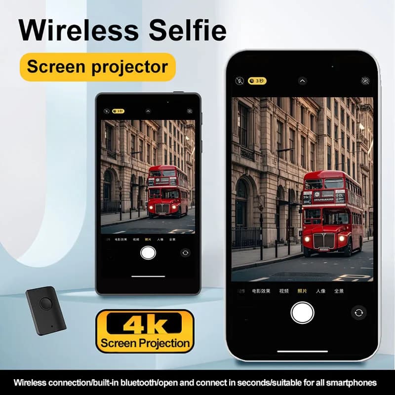 Monitor Magnetico per Selfie con Controllo Remoto Wireless per Fotocamera Posteriore Smartphone, Vlog e Streaming Live iPhone Android