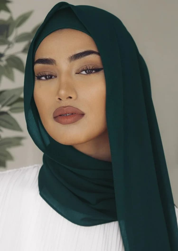 Set of 2 pieces Chiffon scarf combined with chiffon undercoat cap with matching underbody shawls Scarf for the head Copricapo for women