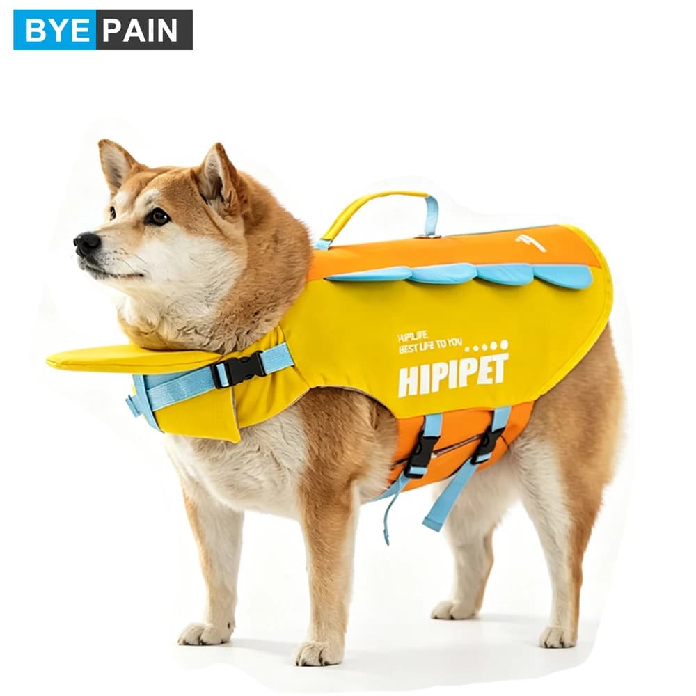 1PCS Dog Life Vest Sports Style Dog Swim Vest, Lifejacket with Handle for Swimming & Boating, Adjustable for Puppy Doggy Cat