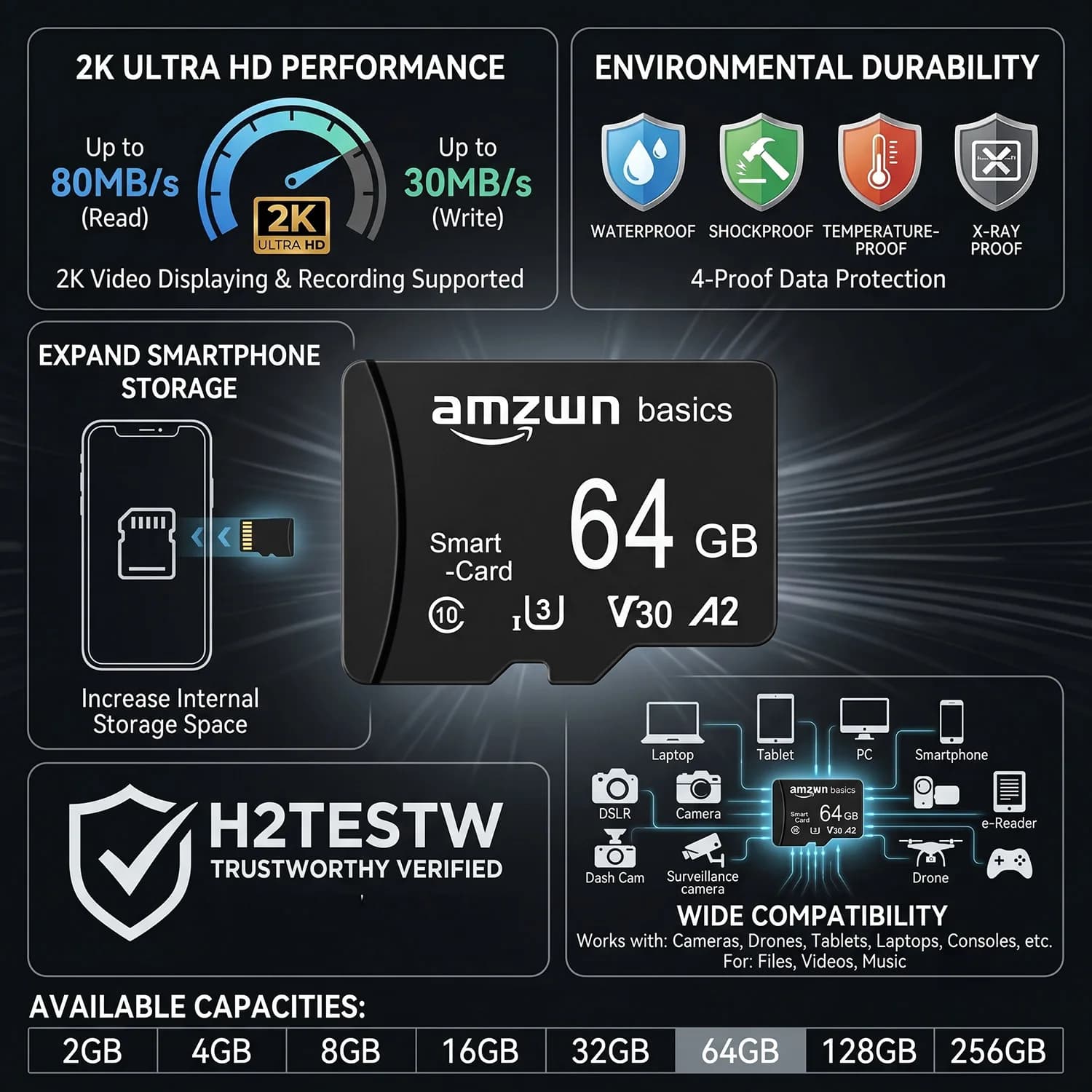 New style 128GB Memory TF Card 64GB Mini SD Card Capacity 16GB 8GB 4GB 2GB Micro TF/SD 32GB Class10 Original Card 128GB