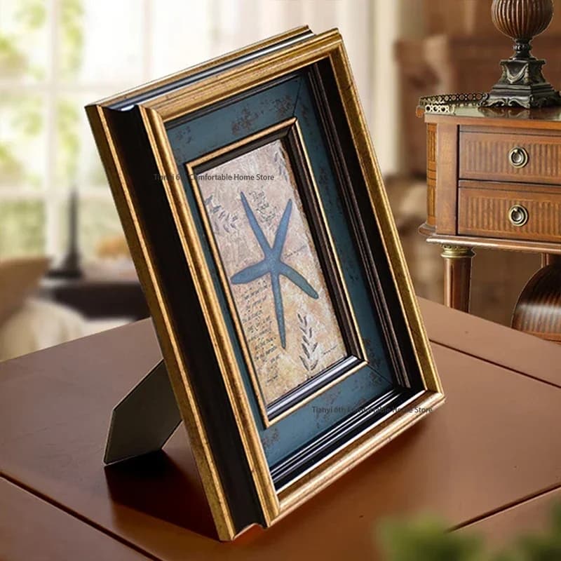 American Luxury Frame European Style Originality Hanging a Wall Art Photo Frame Exhibitor House Decorations Marco Fotos FYPF