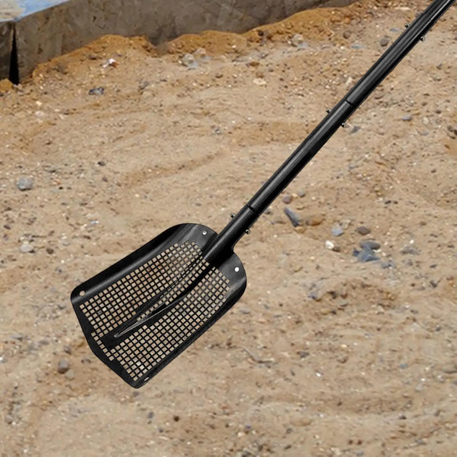 Pala per setacciatura ergonomica con manico lungo Pala per setaccio per sabbia Pala per sabbia per la pulizia del giardinaggio Pollo Coop Beach Lettiera per gatti