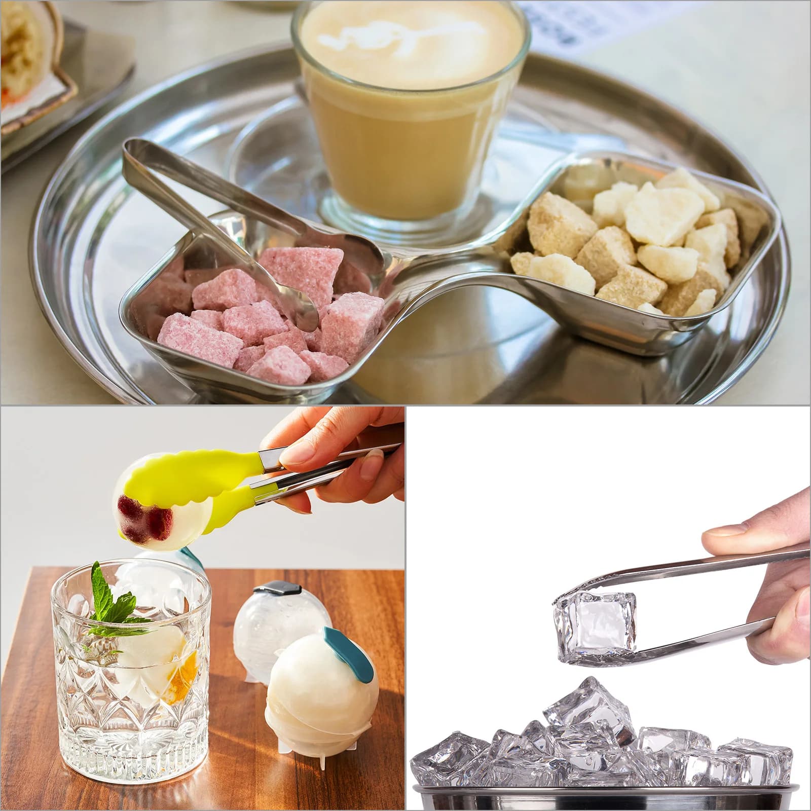 Pinze da portata 8 pezzi da 4,3 pollici - Pinze per ghiaccio in acciaio inossidabile, pinze minuscole per antipasti Zucchero Charcuterie Dessert Tea Parties Bar Cafe