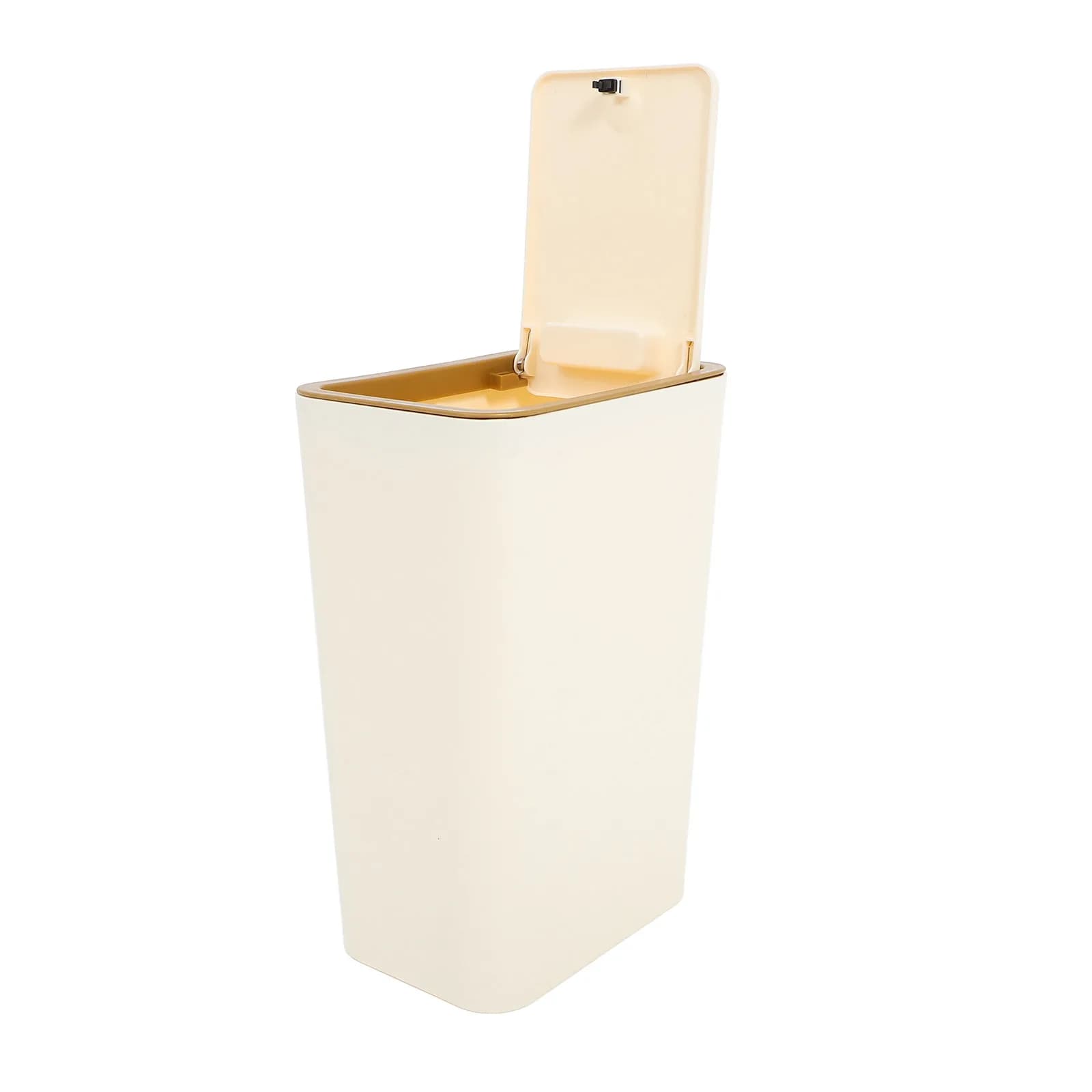 Cestino Multifunzionale con Coperchio a Pressione in Plastica per Rifiuti Domestici, Ideale per Cucina, Camera da Letto, Bagno, Ufficio e Spazi Ristretti, per il Riciclo