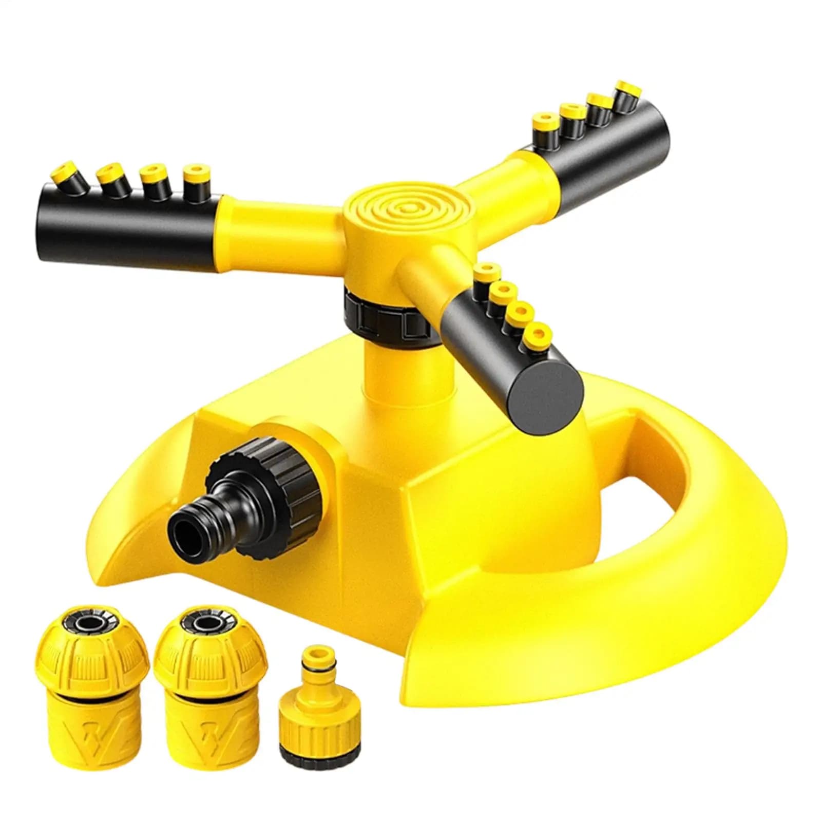 Irrigatori da giardino a 3 bracci, rotanti a 360 gradi, regolabili, automatici, per irrigazione del giardino e del cortile.