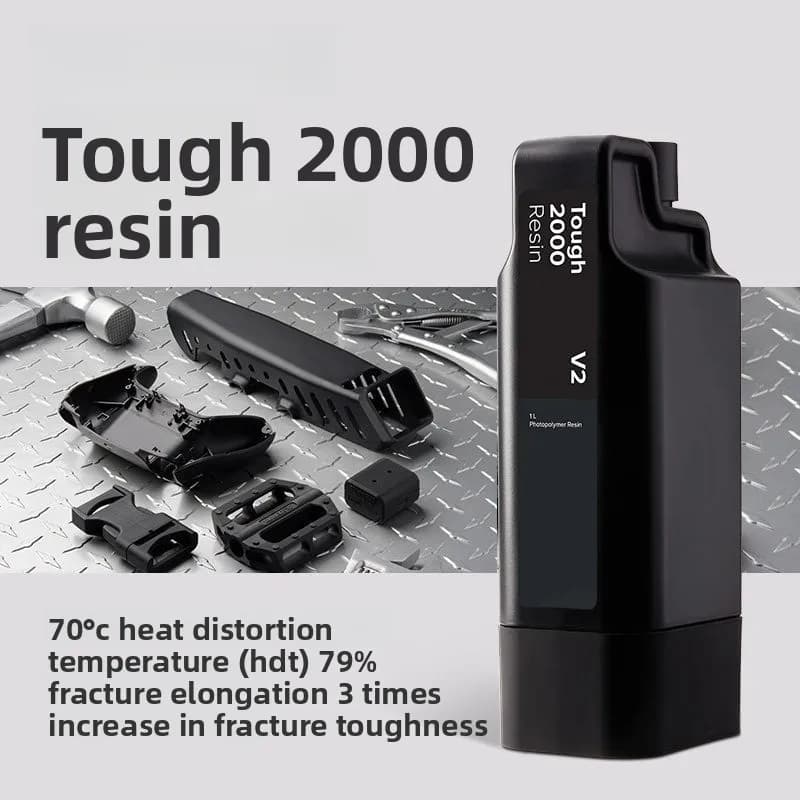 1L Tough‑Type 2000 V2 Photopolymer Resin Engineering Light‑Curing 3D Printing Material Compatible With Form 4 SLA 3D Printer