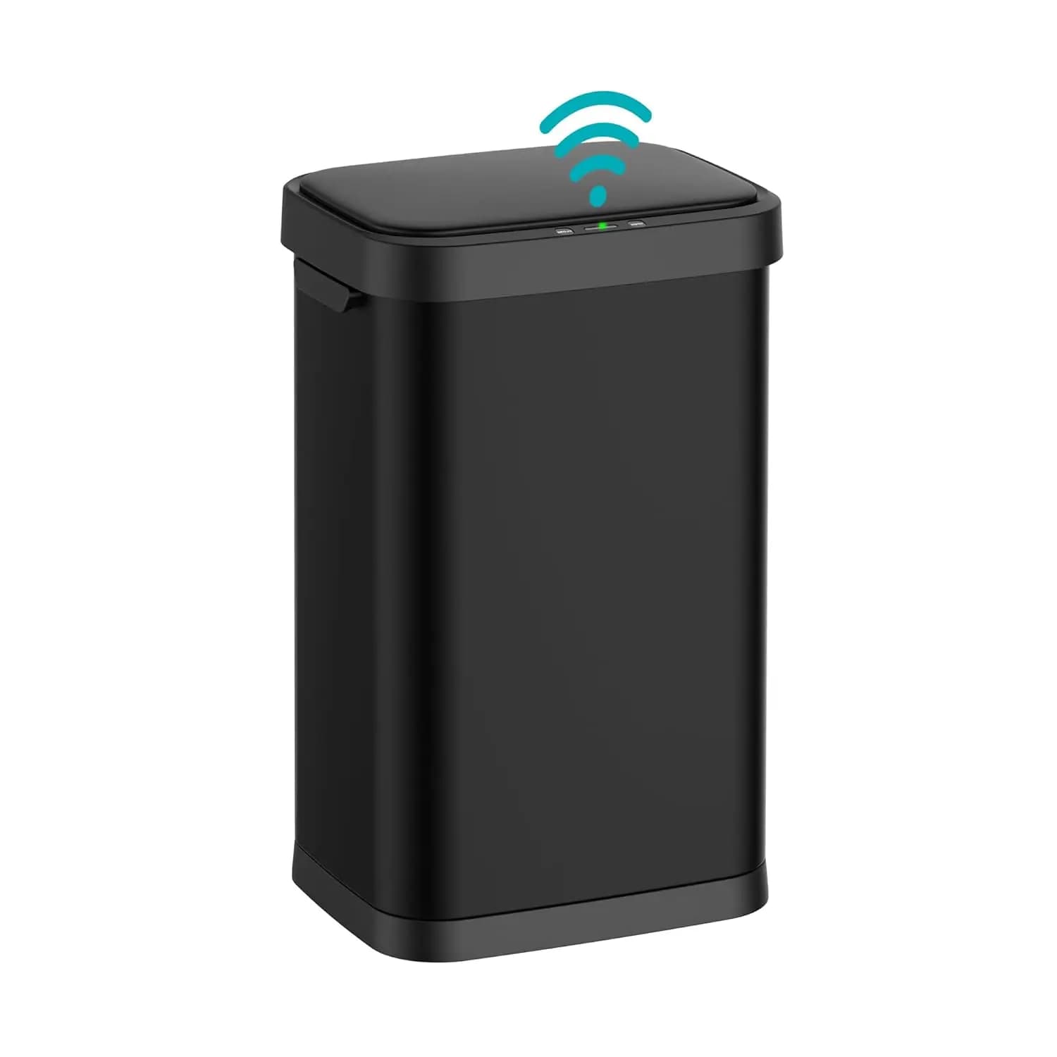 Cestino per Rifiuti con Sensore Touchless da 13 Galloni, Rettangolare in Acciaio Inox con Coperchio Automatico per Cucina, Ufficio, Bagno