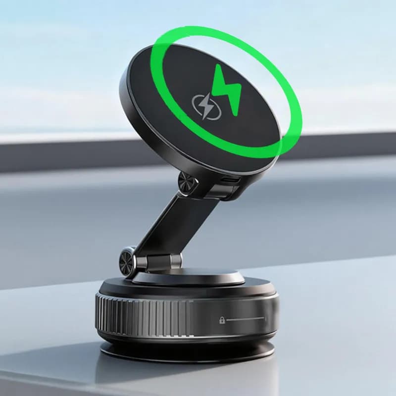 360 Rotatable Car Vacuum Suction Magnetic Wireless Charger Car Phone Holder Mount Smartphones Bracket for iPhone Samsung Xiaomi