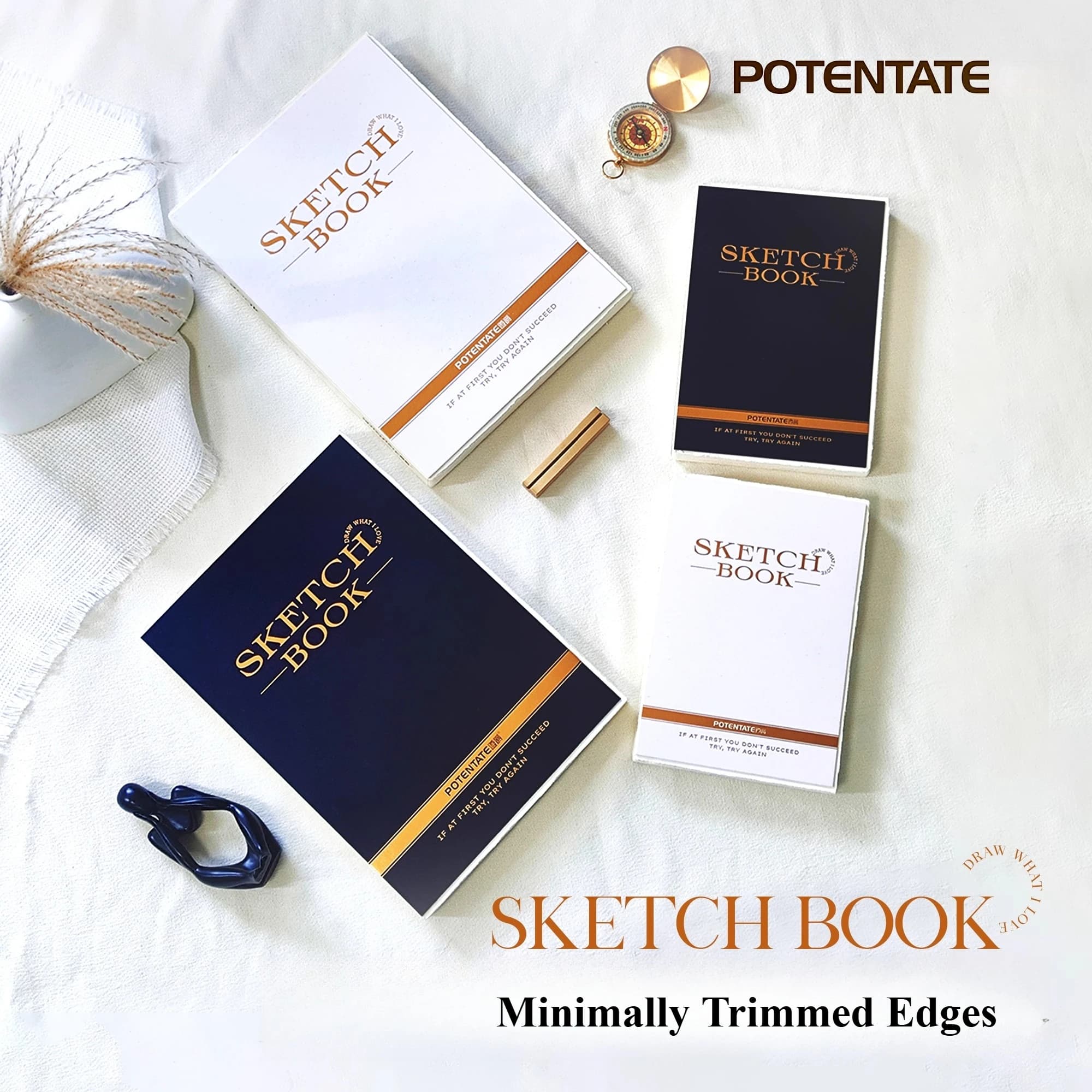 POTENTATE Simple Retro Sketchbook 100g Drawing Sketch Paper Thickened Sketchbook Graffiti Handdrawn Book For Art Student