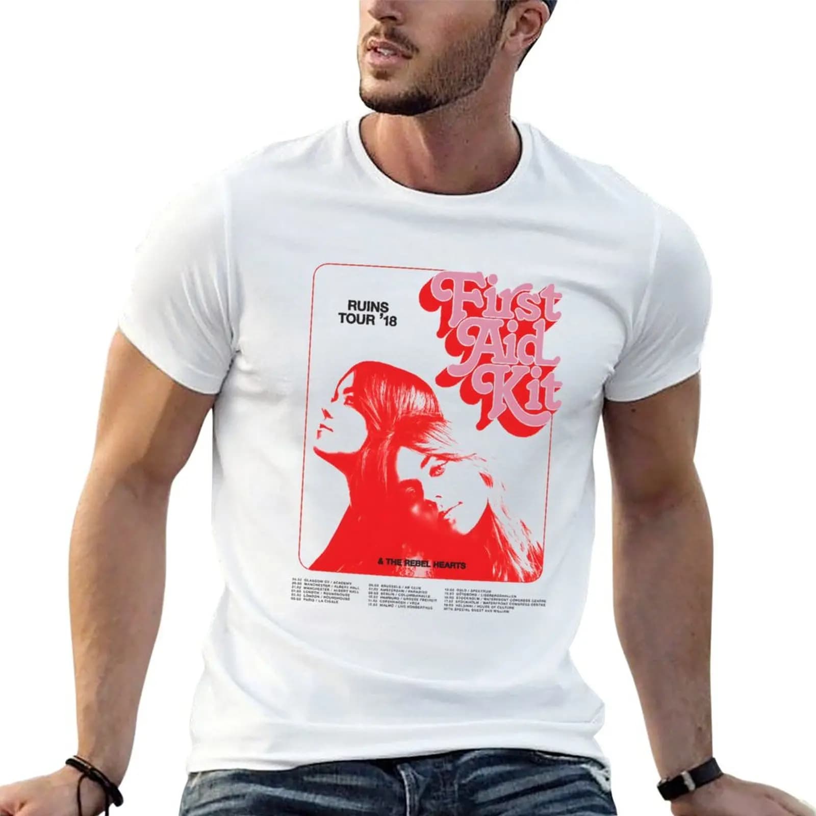 First aid kit band retro115 T-Shirt Classic Print Short Sleeve Shirt