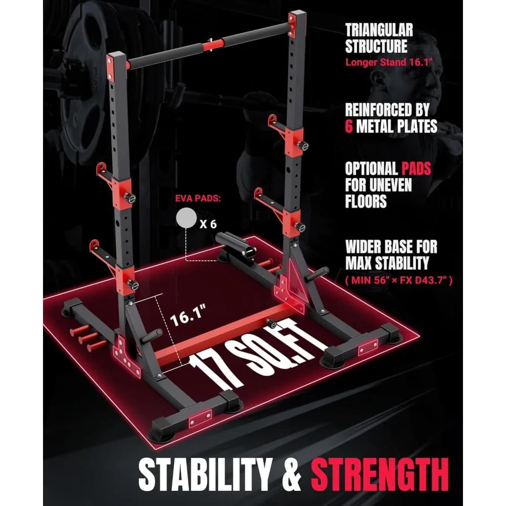 Smith Machine & Squat Rack Combo, Multi-functional Power Rack with Adjustable Width, Pull-Up Bar and Cable Crossover, Customized