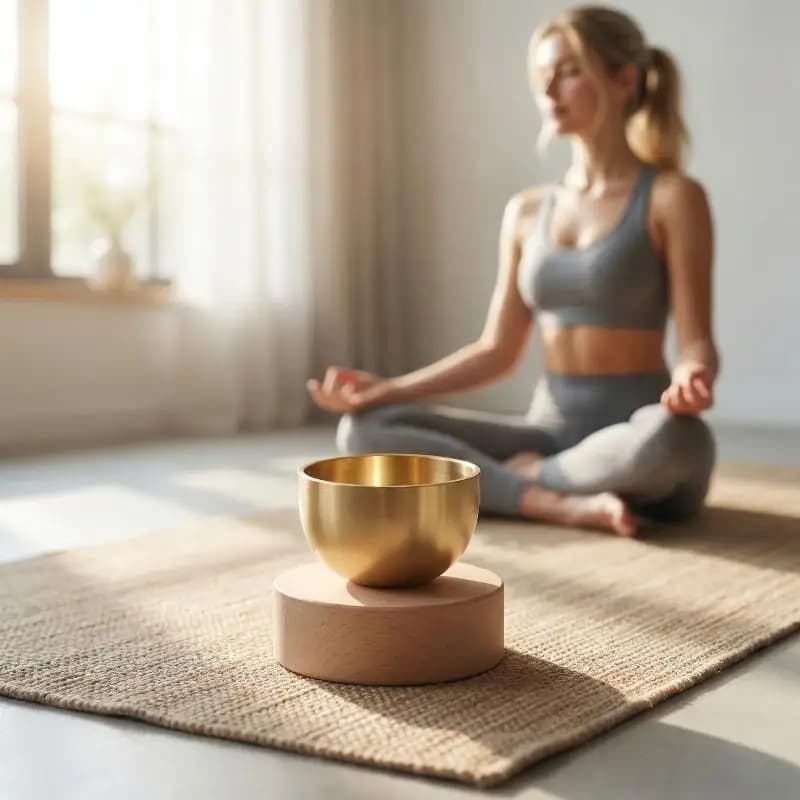 Singing Bowl Set Mini Thai Brass Sound Bowl for Calming Meditation and Yoga Wellness Sessions