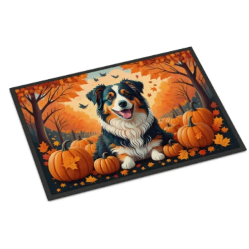 Autumn Zerbino Australian Shepherd Terrier, non-slip, washable, low-haired, for indoor and outdoor, for entrance, entrance door