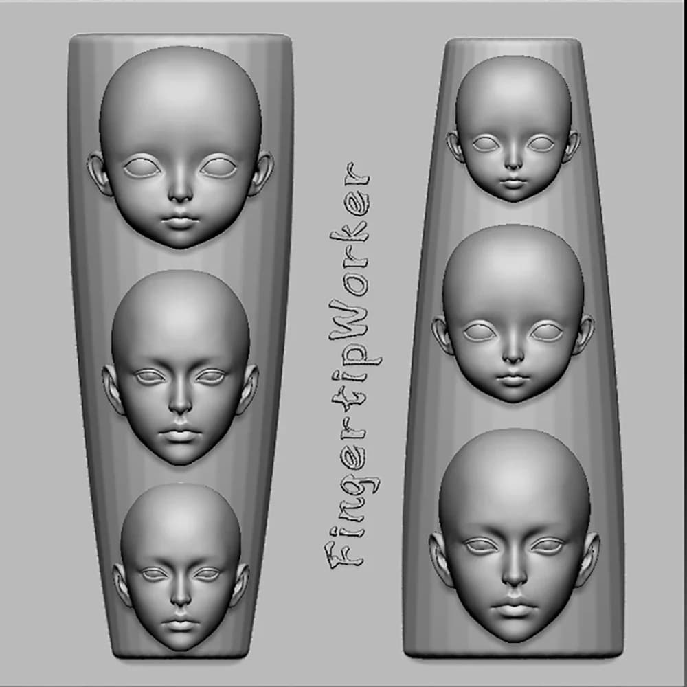 Stampo per nailart per trucco viso viso Modello in silicone per intaglio 3D