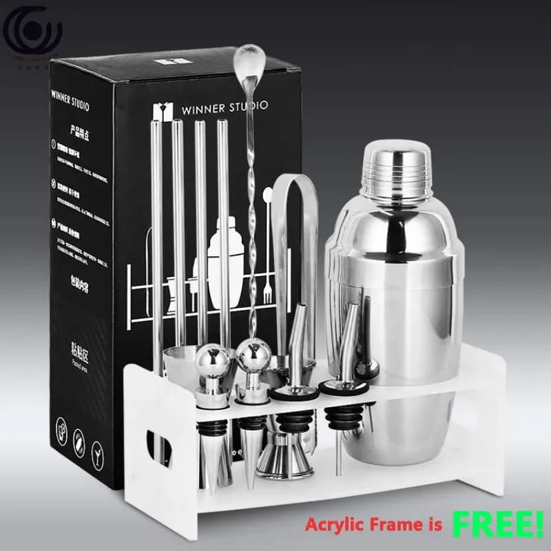 Set da barista in acciaio inossidabile Base Utensili da vino Cocktail Maker Snow Keg Cup Shaker Bar Set completo