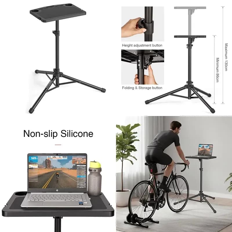 Multifunctional Laptop Stand Adjustable Height Folding Cycling Desk Vertical Tripod