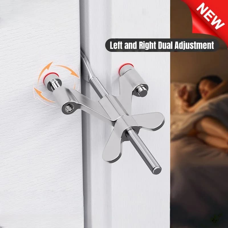Serratura per porta dell'hotel a doppia regolazione Live alone Fermaporta per autodifesa Fermaporta antifurto da viaggio portatile Serrature per porte a prova di bambino