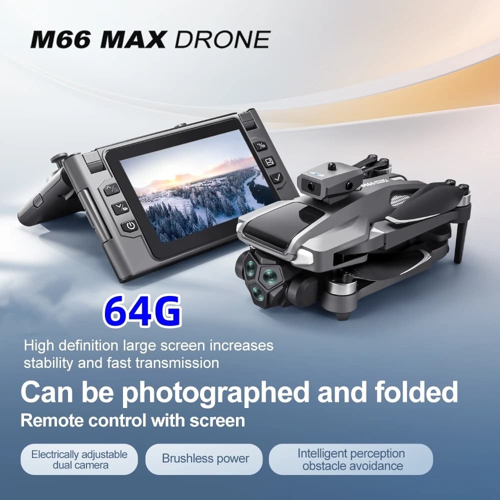 Drone Professionale 8K con Doppia Fotocamera, Motore Brushless, Evitamento Ostacoli, Elicottero RC Pieghevole, Quadricottero