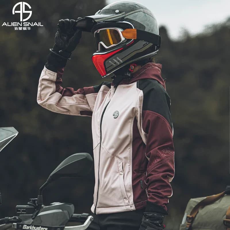 ALIEN SNAIL Giacca da motociclista da donna invernale calda anti caduta resistente all'usura protezione CE tuta da motocross Jaqueta Moto