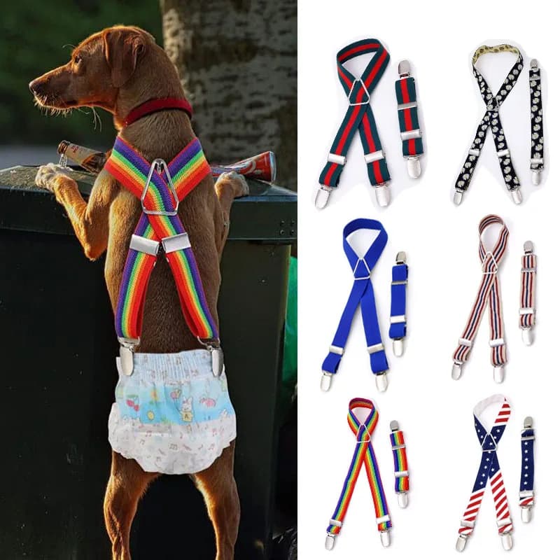 Bretelle for dog diapers Adjustable harness Bretelle for dog diapers Facades for women's belly for all dogs Pet pants Gonna Clothing Keeper