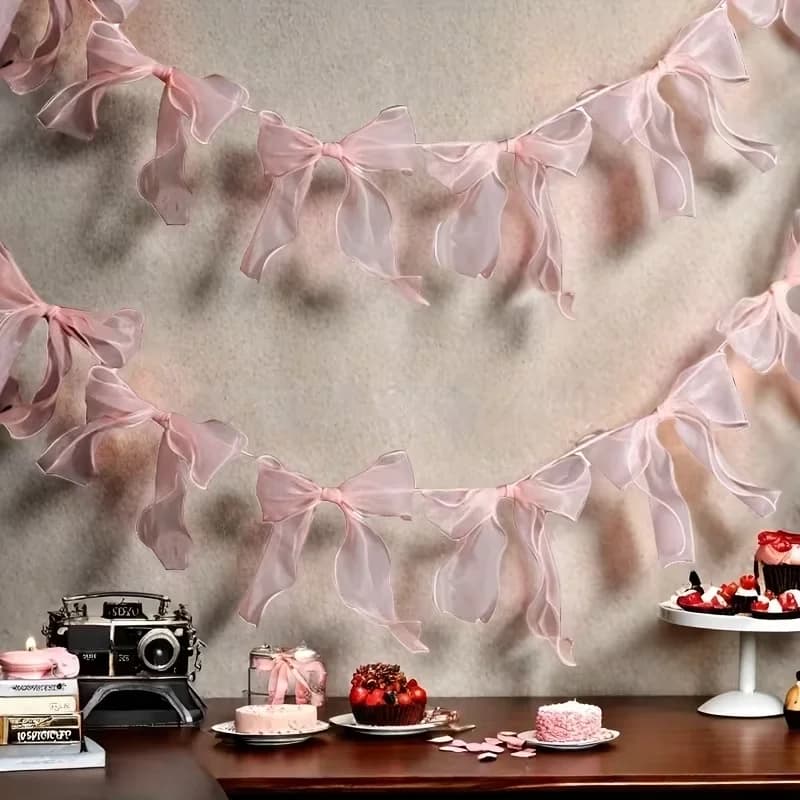 Decorative garlands with Pink Flake for Birthday Party, Weddings, Baby Shower, Home Decorations