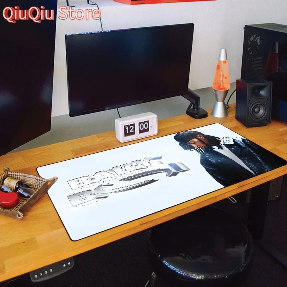 Rapper Playboi C-Carti BABY BOI Tappetino per mouse Tappetino da scrivania grande Tastiera ergonomica per ufficio in gomma PC antiscivolo Anti-caduta Casa personalizzata