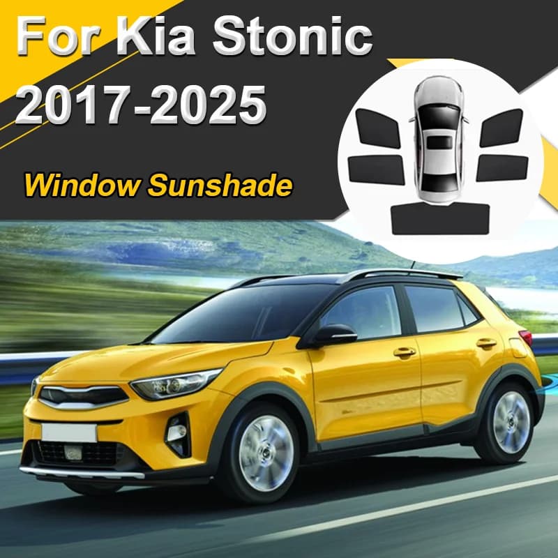 Car Sun Shades For Kia Stonic YB CUV KX1 2017 2018 2019 2020-2025 Sunshades Magnetic Heat insulation Window Visor Accessories