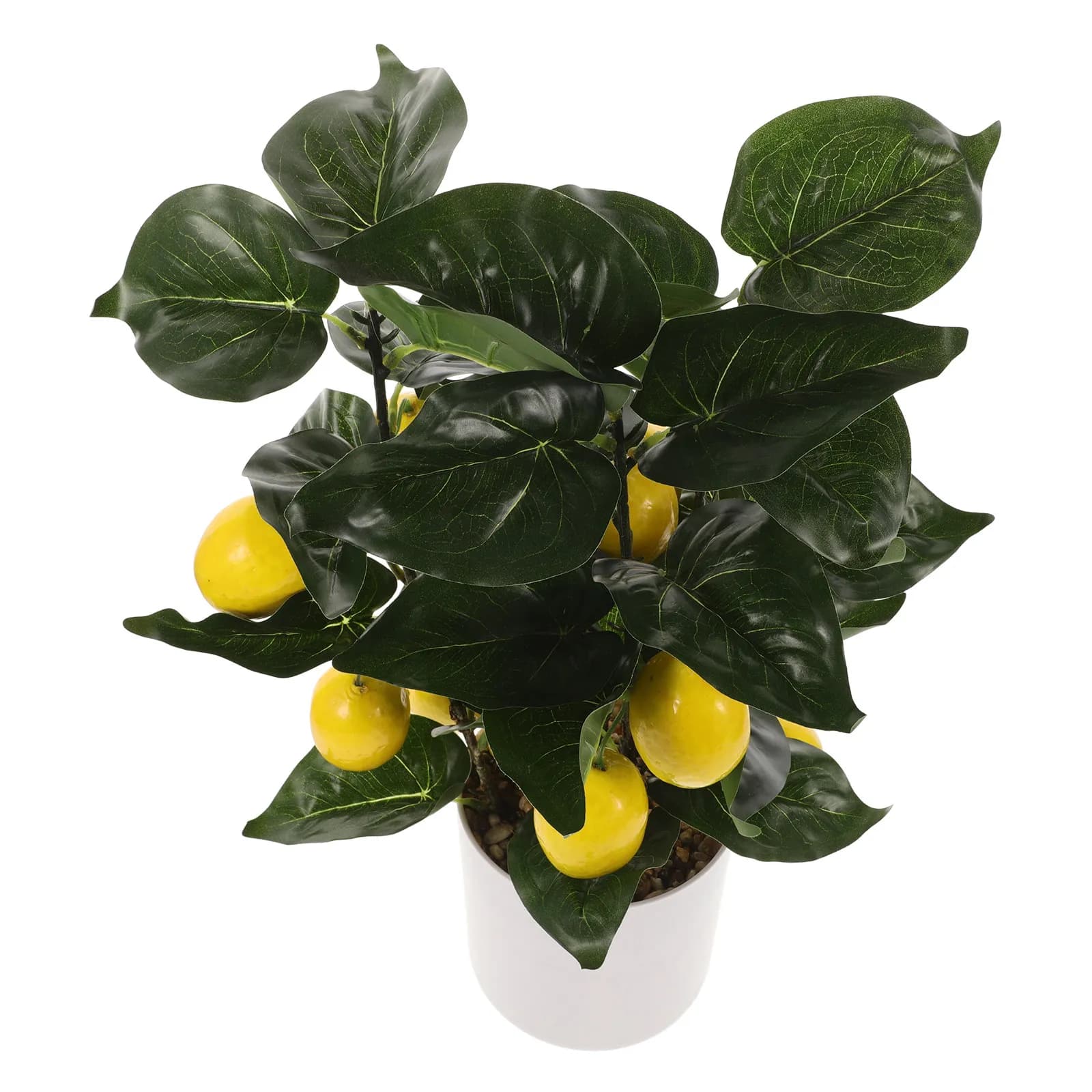 Artificial Lemon Bonsai Tree Stable Material Simulation Potted Fruit Tree Home Office Desk Fake Plants Decor Wedding Party