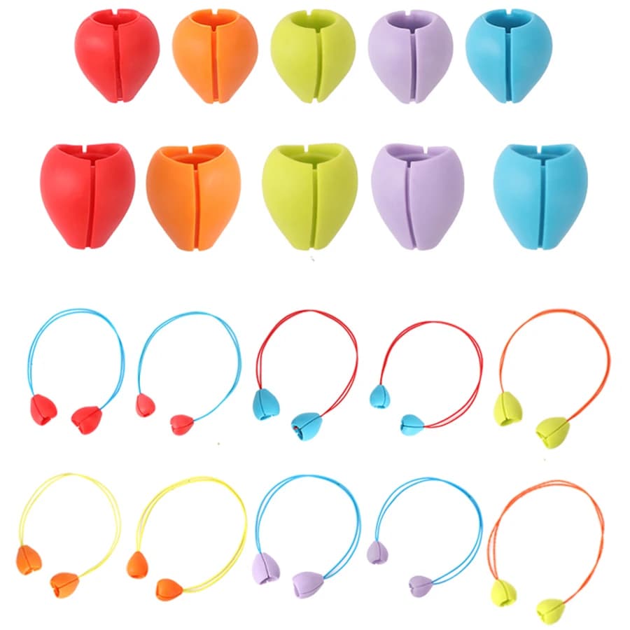 1/2/4 pz Fermagli per Ferri da Maglia a Forma di Zampa di Gatto, Tappi in Silicone, Protezioni per Ferri da Maglia, Accessori Fai da Te per Lavori a Maglia