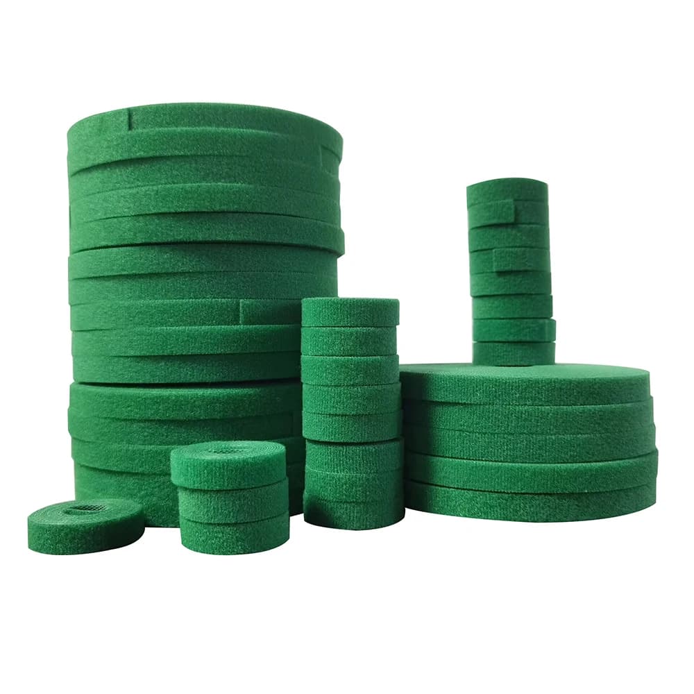 Nastro da giardino Fascetta per cavi in nylon per piante Fiori che coltivano arrampicata Supporto per piante riutilizzabile Chiusura con gancio e anello Accessori da giardino