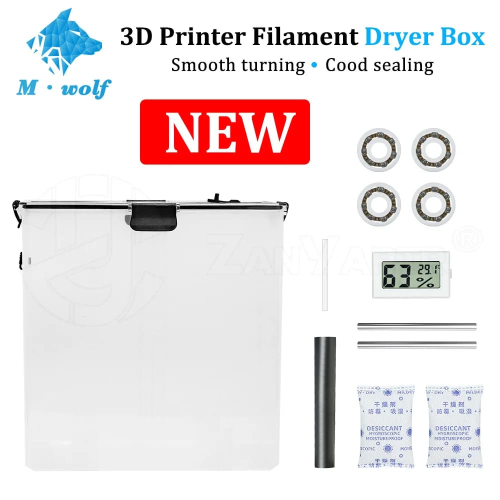 Filament Dryer Box For 3D printer parts new Upgrade Filament Sealing Moisture-Resistant Real-Time Monitoring PLA ABS PETG