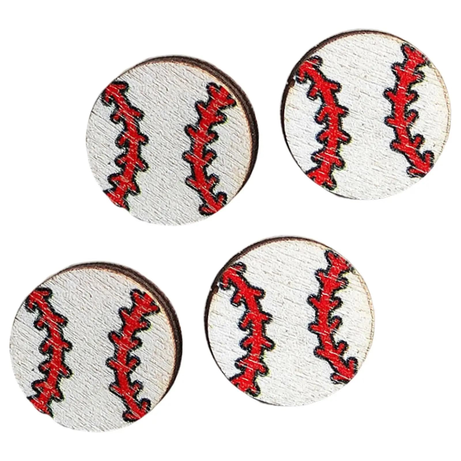 2 pairs of sports earrings with beads, baseball, volleyball, football, basketball, light wooden earrings for friendship, women, girls