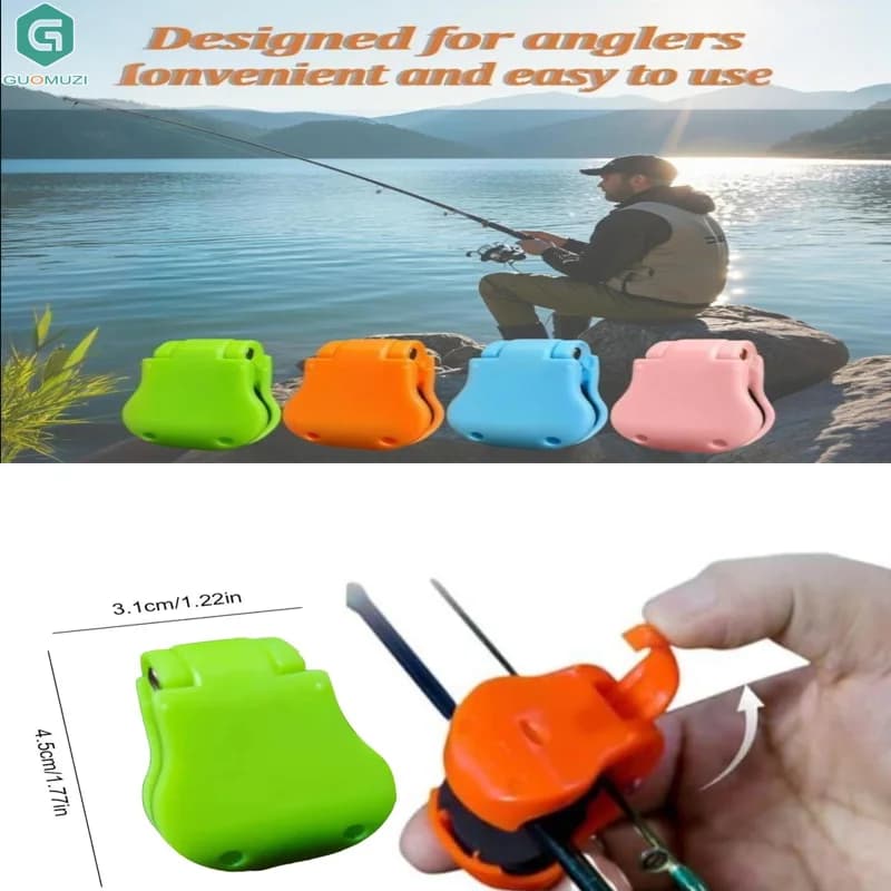 1/2/4 pezzi porta canna da pesca multifunzionale fissatore cinghie a clip supporto per canna da pesca da spiaggia portatile strumenti da pesca dal design compatto