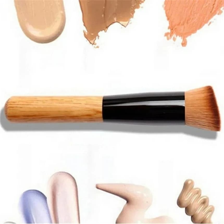 Pennello per Fondotinta, Pennelli per Trucco con Setole Sintetiche, per Miscelare Liquidi e Polveri Minerali, Cosmetici, 1 Pezzo