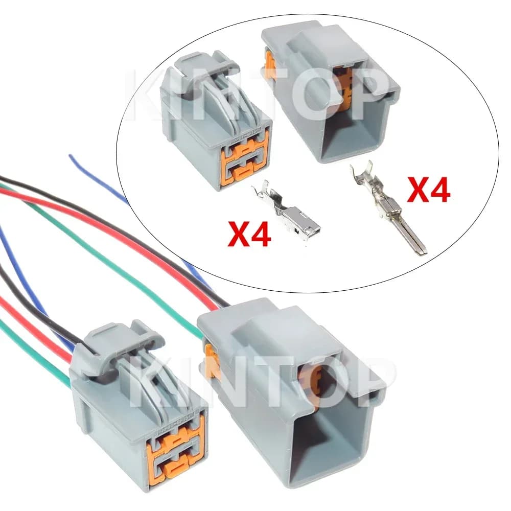 1 Set 4 Pins AC Assembly Auto Parts 7282-6446-40 Automobile Connectors 7283-6446-40 Car Wire Harness Socket with Wires