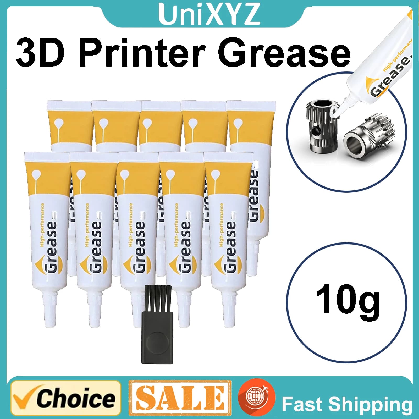 Grasso per stampante 3D Olio lubrificante, Ridurre il rumore Buono per Creality Ender3 Bambu Lab P1 X1 Elegoo Anycubic Accessori per stampante 3D
